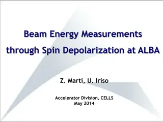 Energy Measurements through Spin Depolarization at ALBAZ.Mart, U. Iriso / Beam Energy Analysis