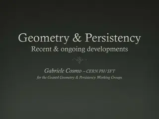 Recent Developments in Geant4 Geometry and Persistency