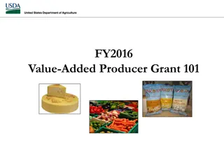 Value-Added Producer Grant Program Information