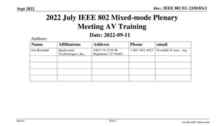 IEEE 802 EC-22/0183r2 Meeting Summary