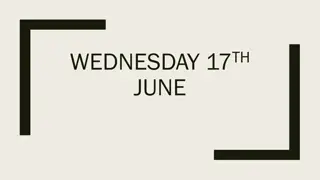 Daily Time Table for Wednesday 17th June
