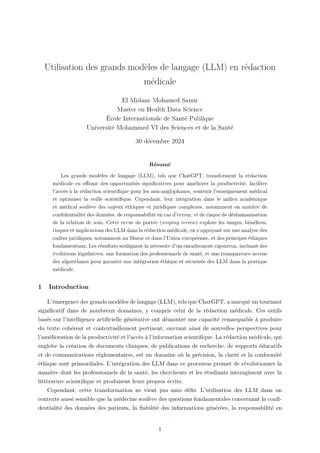 UM6SS - EL MIDANE SAMIR - École Internationale de Santé Publique de lUniversité Mohammed VI des Sciences et de la Santé