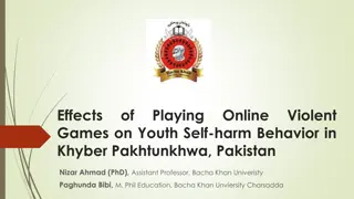 Impact of Playing PUBG on Youth Self-Harm Behavior in Pakistan