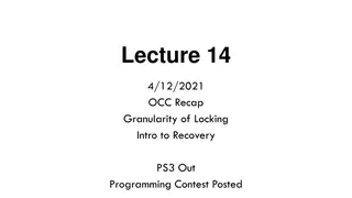 Locking Granularity Overview