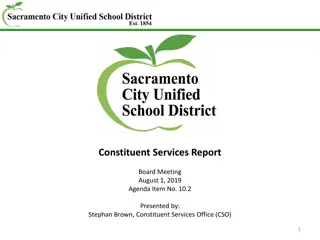 Constituent Services Report - Sacramento City Board Meeting