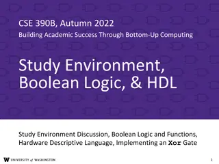 Boolean Logic & HDL Study Environment Discussion