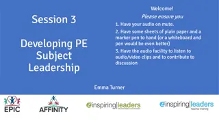 Developing PE Subject Leadership - Essential Tips and Strategies