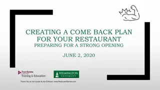 Restaurant Comeback Plan for a Strong Opening
