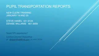 Pupil Transportation Reports and Inspection Procedures