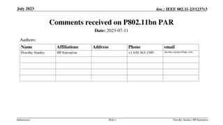 IEEE 802.11-23/1237r3 Comments Summary