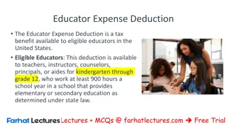Educator Expense Deduction Overview