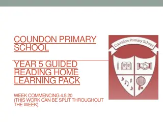 Guided Reading Home Learning for Year 5 - Week Commencing 4.5.20