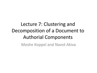 Clustering & Decomposition in Document Analysis