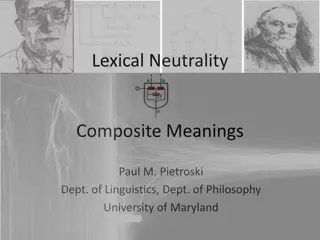 Understanding Lexical Neutrality in Linguistics