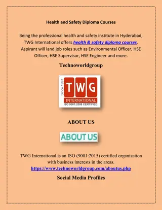 Health and Safety Diploma Courses, technoworldgroup