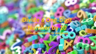 Mathematics Lesson on Dividing by 10 with Grid Illustrations