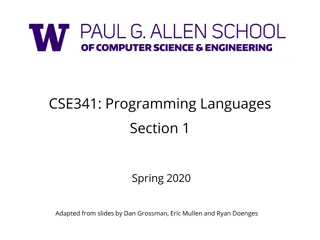 Programming Languages Section Highlights