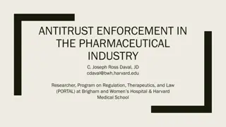 Antitrust Enforcement in Pharmaceutical Industry by Joseph Ross Daval