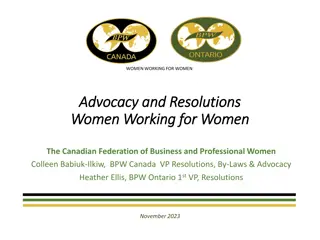 Advocacy and Resolutions for Women Empowerment