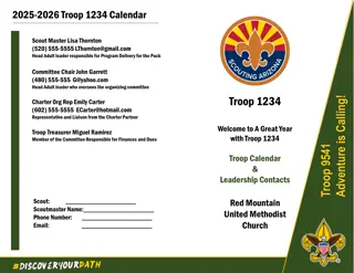Troop & Pack 1234 Calendar & Leadership Contacts