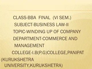 Understanding Business Law: Winding Up of Company Process
