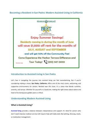 Becoming a Resident in San Pedro Modern Assisted Living in California