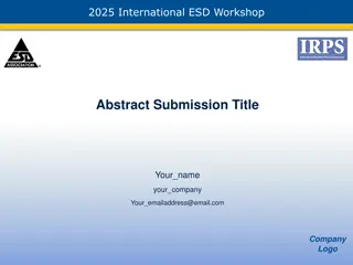 ESD Workshop Abstract Submission