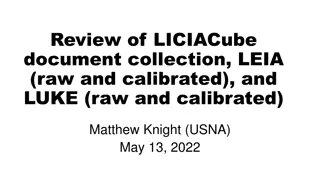 Review of LICIACube Document Collection and Calibrated Data