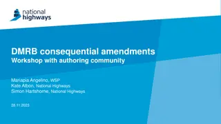 Drafting DMRB Consequential Amendments Workshop
