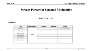 Stream Parser for Unequal Modulation in IEEE 802.11-24
