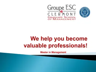 Master in Management at Clermont Graduate School
