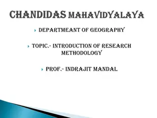 Introduction to Research Methodology in Geography