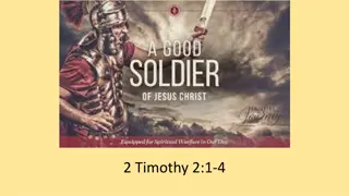 How to Be a Good Soldier for Christ