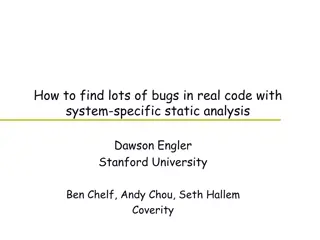 System-Specific Static Analysis for Bug Finding