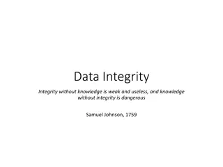 Understanding Data Integrity Management