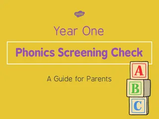 Understanding Phonics and Phonics Screening Check