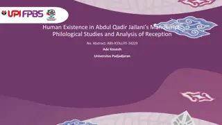 Philological Studies: Human Existence in Abdul Qadir Jailani's Manuscript