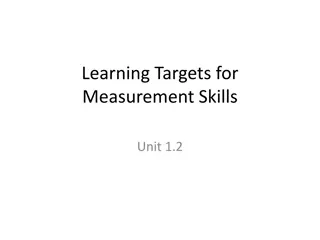 Measurement Skills Unit Learning Targets