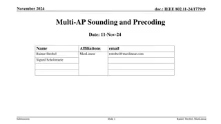 IEEE 802.11-24 Multi-AP Sounding and Precoding
