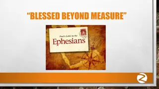 Blessed Beyond Measure: Insights from Ephesians 5