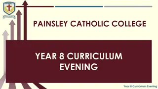 Year 8 Curriculum Overview at Painsley Catholic College