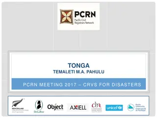 Civil Registration and Vital Statistics in Tonga