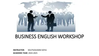 Business English Workshop 2024-2025 Schedule