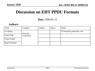 Discussion on EHT PPDU Formats