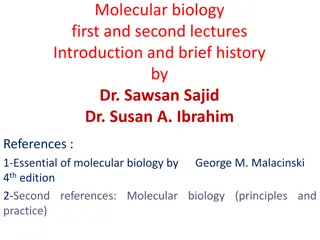 Key Milestones in Molecular Biology History