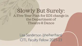 EDI Plan Implementation in Theatre & Dance Department