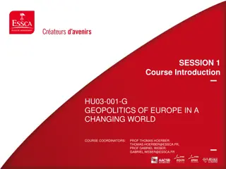 Geopolitics of Europe in a Changing World Course Details