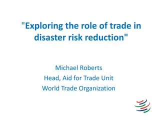 The Role of Trade in Disaster Risk Reduction