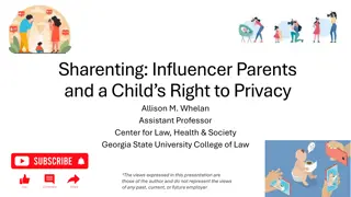 Sharenting Influence and Children's Online Privacy