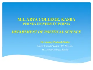 Political Science Insights at M.L. Arya College